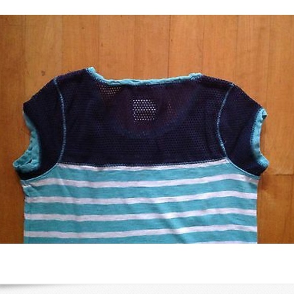 Aeropostale P.S. Girls Striped Blue Shirt Sz Large - Picture 5 of 8